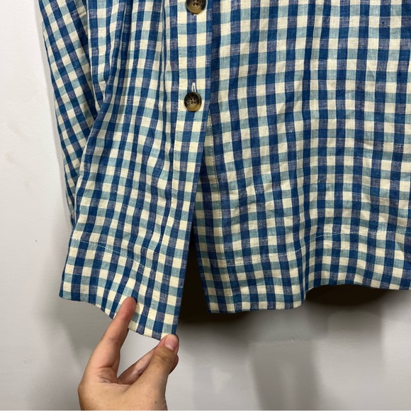 Boden Square Neck 100% Linen Midi Dress Size US 8 - Picture 9 of 11